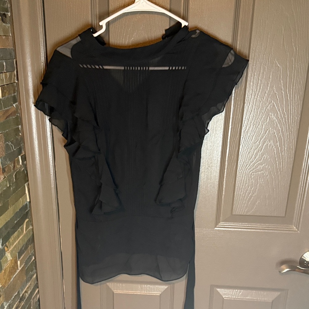 Ted Baker Black Ruffle Sleeve Blouse